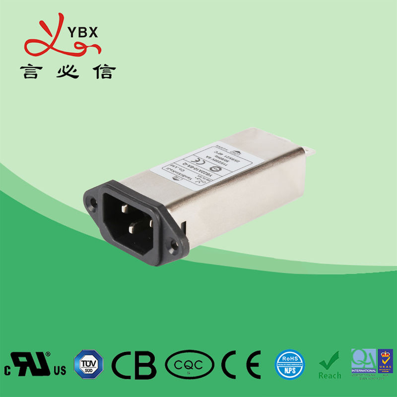 250V aprobación de dos fases del filtro de línea eléctrica de la CA de la UL 94V-0 ROHS ISO9001